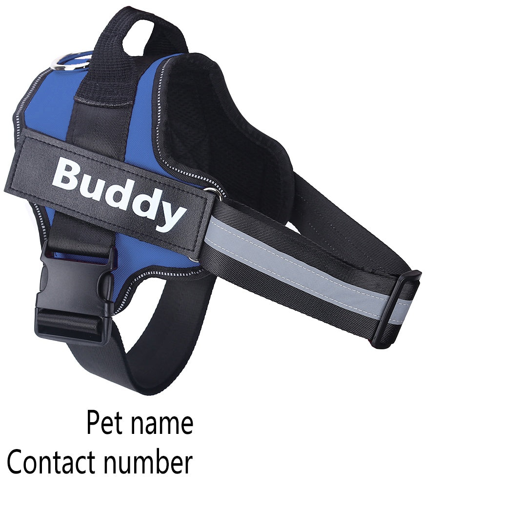 Luxury Personalized No-Pull Dog Harness – Reflective & Adjustable