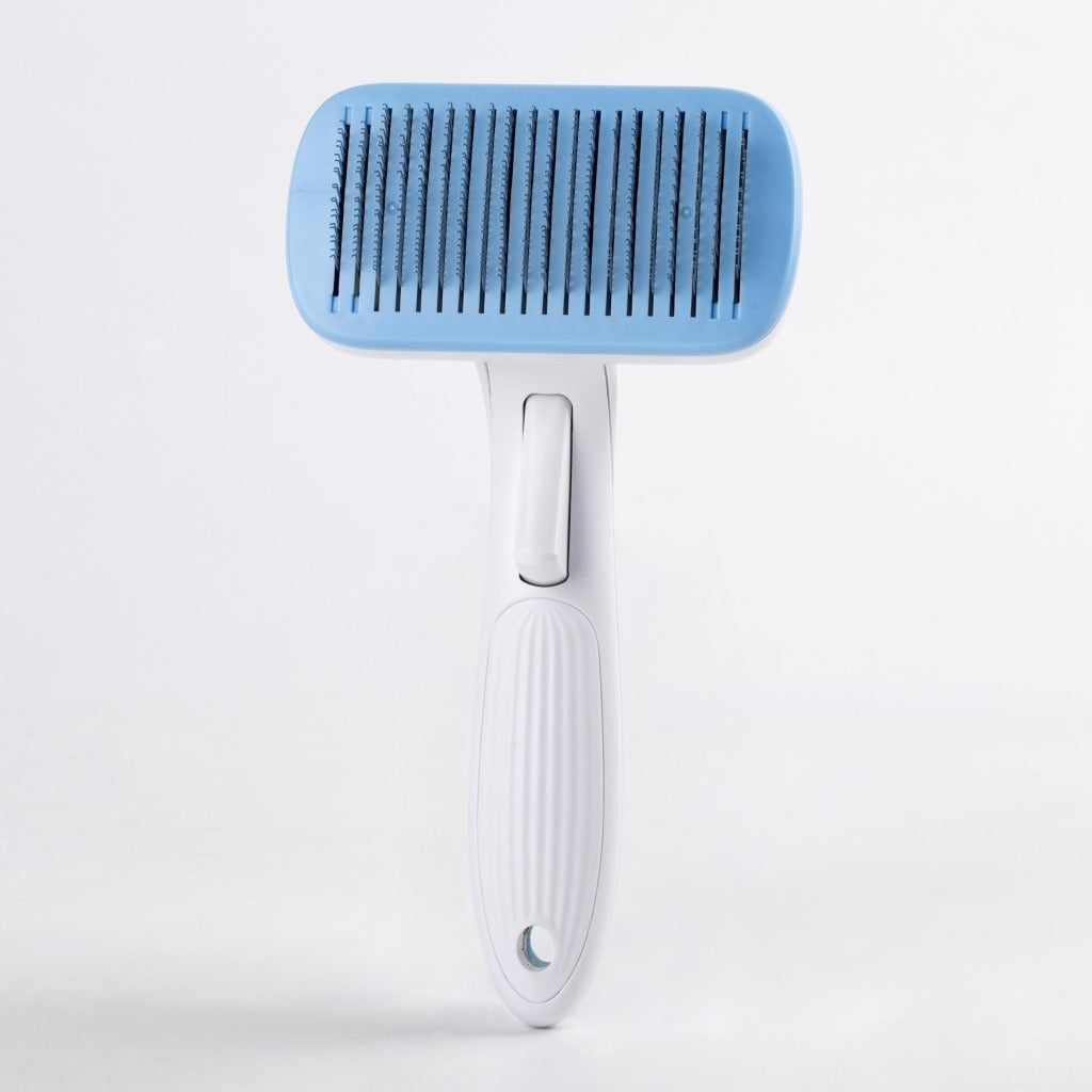 pet grooming brush blue