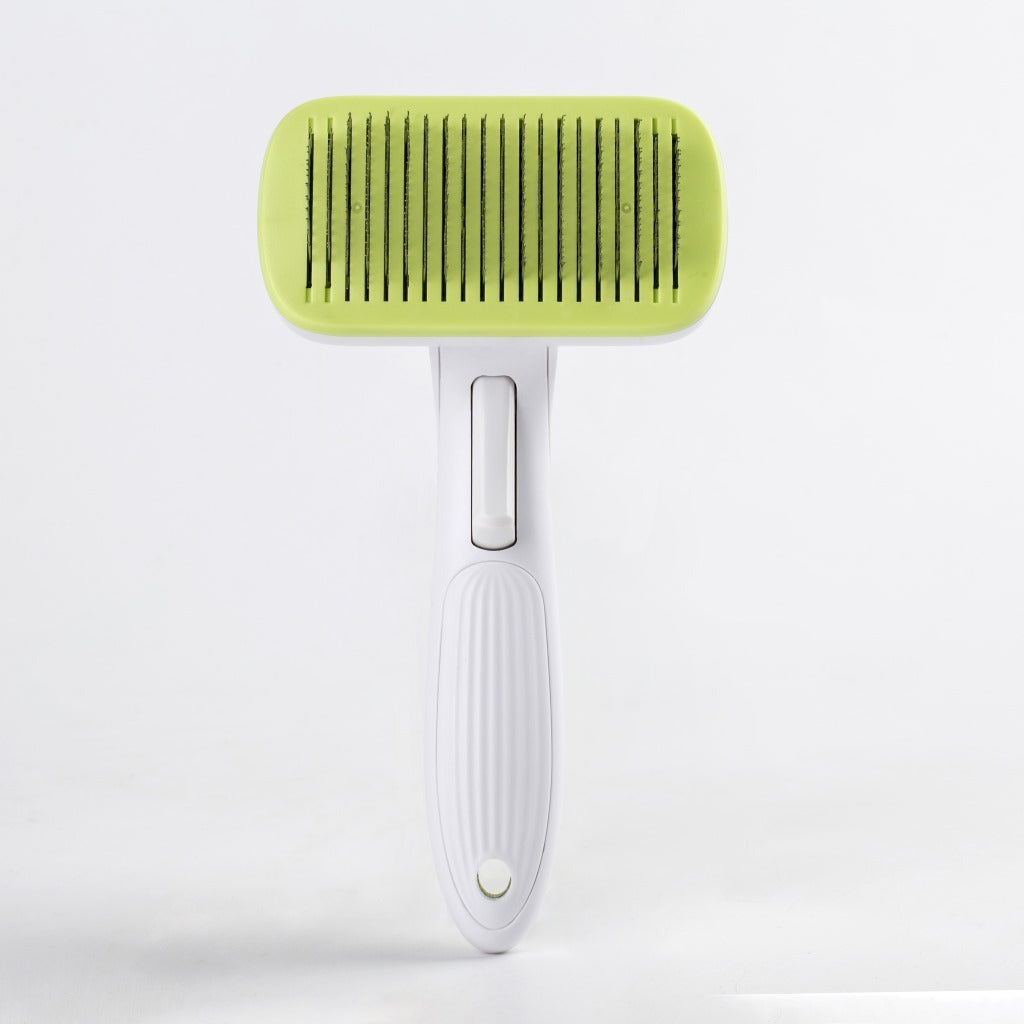 pet grooming brush green