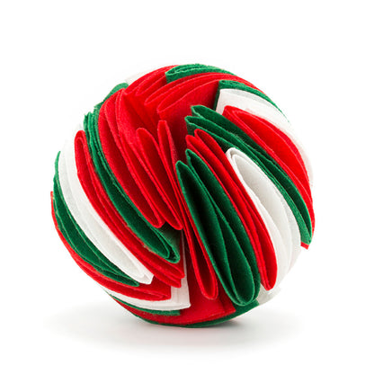 iq training dog ball red and green