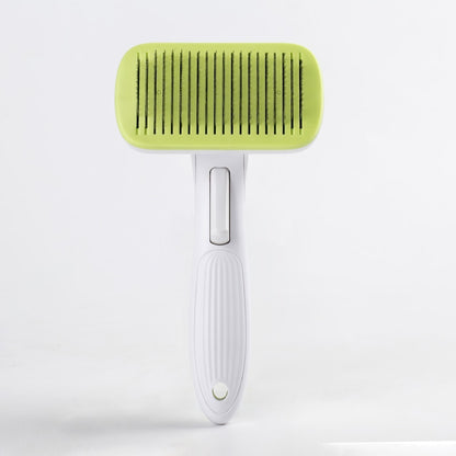 pet grooming brush green
