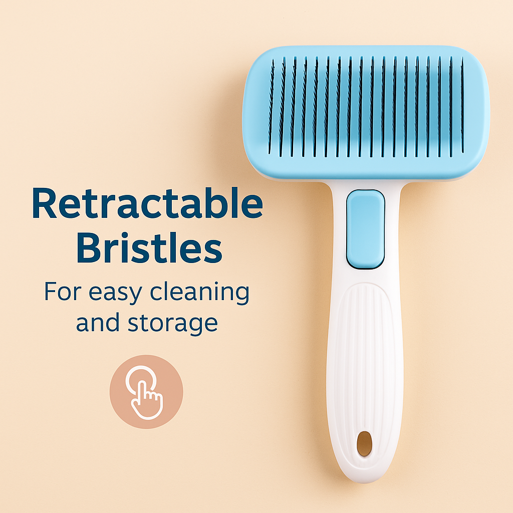 feature of the grooming brush