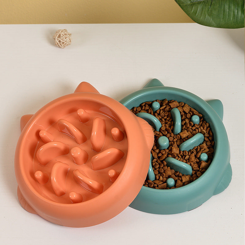 slow bowl food blue and orange