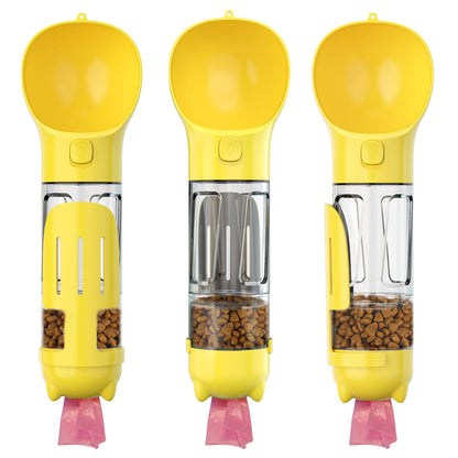 travel dog bottle yellow