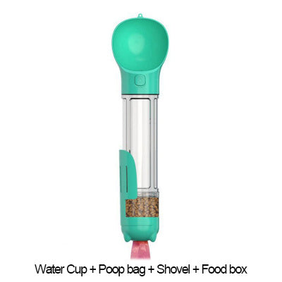 travel dog bottle blue