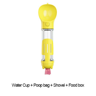travel dog bottle yellow