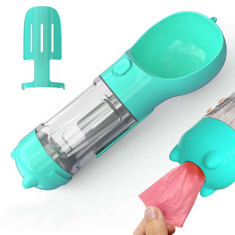 travel dog bottle blue